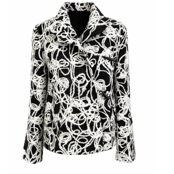 600 West Jackets & Blazers - Nordstrom Angora Wool Jacket Hand Sewn Details 2 Pockets, Toggle Close Front